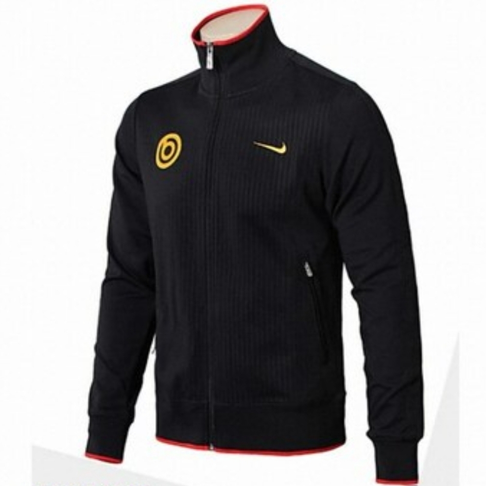 Nike Dri Fit GERMANY Black and Orange Men's Track Jacket Large Like New